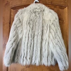 VINTAGE GREY FOX FUR COAT!